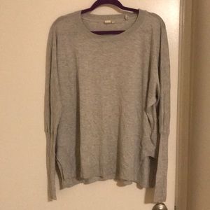 Anthropologie Light Grey Loose Sweater size large